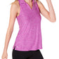 Ideology Women's Sleeveless Polo Shirt Purple Size Medium