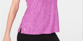 Ideology Women's Sleeveless Polo Shirt Purple Size Medium