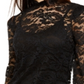 INC International Concepts Women's Lace Mockneck Top Black Size Petite XL