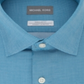 Michael Kors Men's Patterned Collared Work Dress Shirt Blue Size 18X36X37