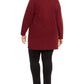 Alfani Women's Mod Shimmer Metallic Striped Cardigan Top Berry Jam Size 0X