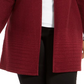Alfani Women's Mod Shimmer Metallic Striped Cardigan Top Berry Jam Size 0X