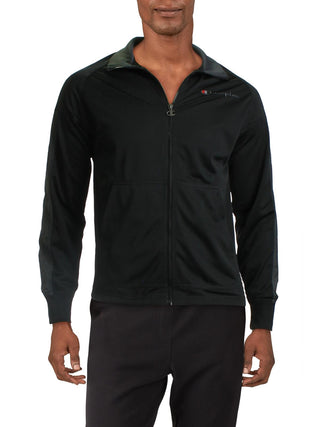 Champion Men's Mesh Colorblocked Warm up Jacket Black Size X-Large