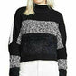 Free People Women's Sunbrite Mock Neck Crop Sweater Black Size Small
