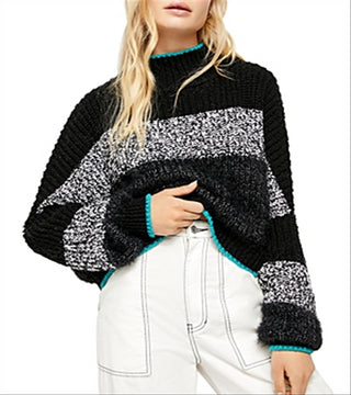 Free People Unisex Long Sleeve T-Shirt Sweater Black Size X-Small