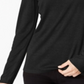 INC International Concepts Women's Ribbon Laced Sweatshirt Black Size Petite S/M