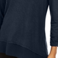 Style & Co Women's Blouse V Neck Chiffon Hem Blue Size Large