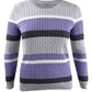 Karen Scott Women's Cotton Striped Sweater Purple  Size Petite X-Large