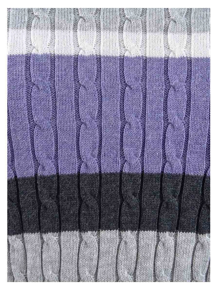 Karen Scott Women's Cotton Striped Sweater Purple  Size Petite X-Large