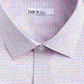 Bar III Men's White Geometric Collared Slim Fit Stretch Dress Shirt Natural Size 14.5- 32/33