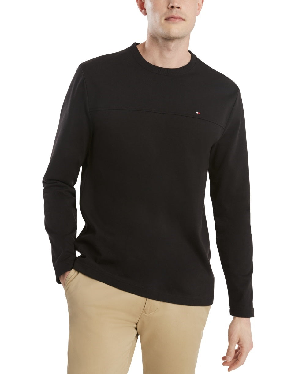 Tommy Hilfiger Men's Delancey Long Sleeve T-Shirt  Black Size XX-Large