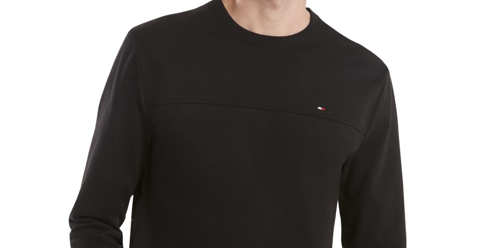 Tommy Hilfiger Men's Delancey Long Sleeve T-Shirt  Black Size XX-Large