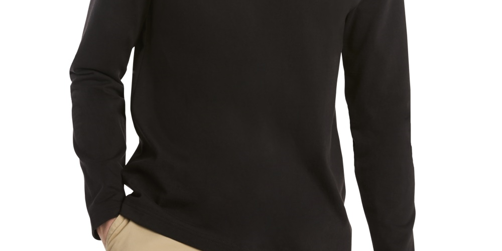 Tommy Hilfiger Men's Delancey Long Sleeve T-Shirt  Black Size XX-Large