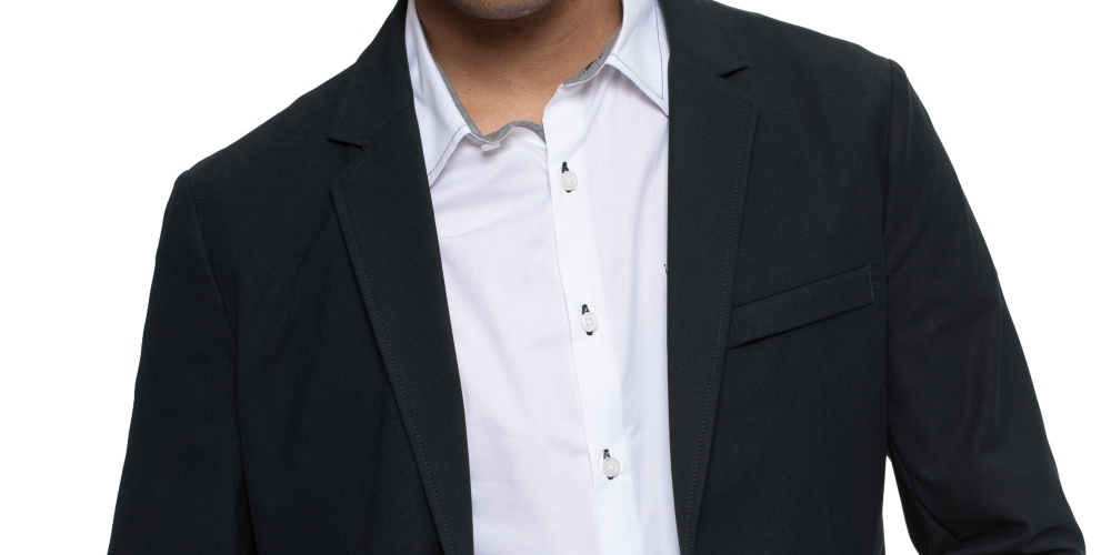 Kenneth Cole Men's Stretch Tech Blazer Navy Size Large