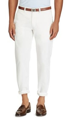 Ralph Lauren Men's Straight Leg Stretch Casual Pants White Size 38X32