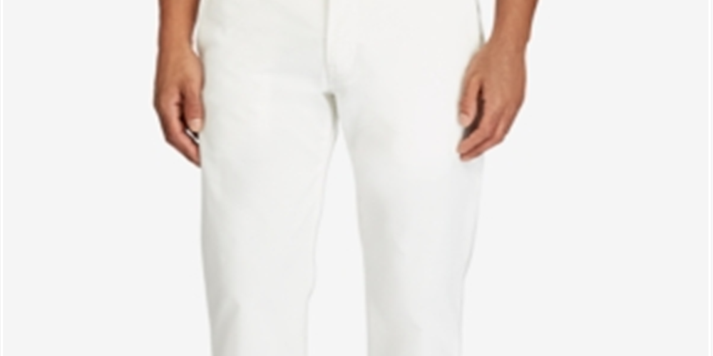 Ralph Lauren Men's Straight Leg Stretch Casual Pants White Size 38X32