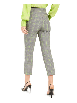 Bar III Women's Plaid Pants Gray Size 8