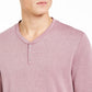 INC International Concepts Men's Heather Long Sleeve Scoop Neck Sweater Purple Size X-Large
