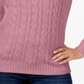 Karen Scott Women's Cable Knit Sweater Mellow Rose SizePetite S
