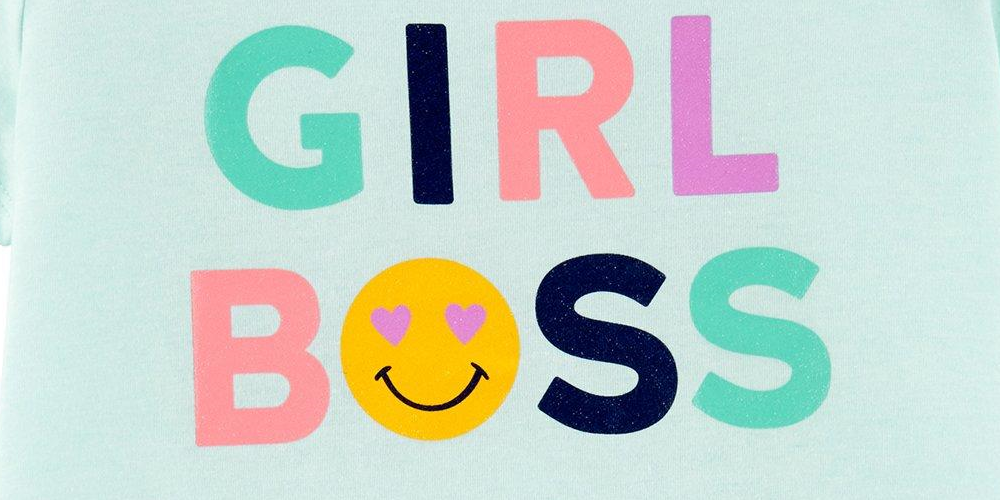 Carter's Little & Big Girl's Girl Boss Print T-Shirt Green Size 8