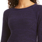 Style & Co Women's Crewneck Marled Sweater Purple Size Medium