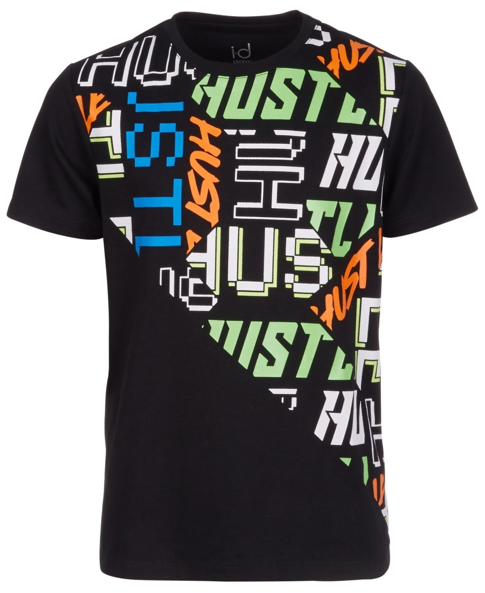 Ideology Big Boy's Graphic Print T-Shirt Black Size Large