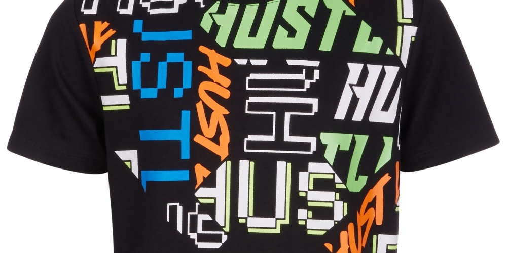 Ideology Big Boy's Graphic Print T-Shirt Black Size Large