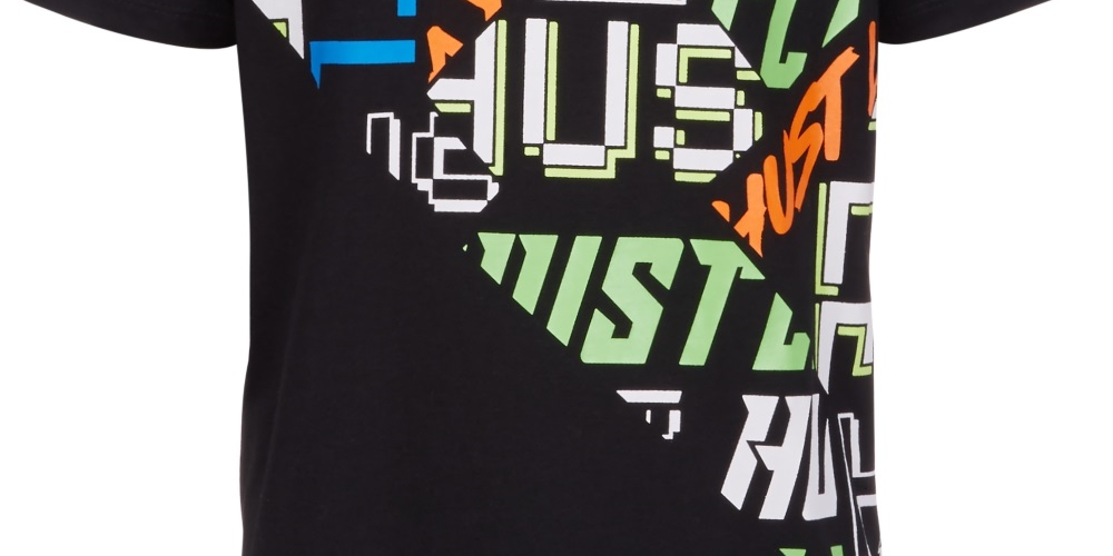 Ideology Big Boy's Graphic Print T-Shirt Black Size Large