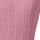 Karen Scott Women's Sweater Cable Knit Stand Collar Pink Rose  Size Petite L