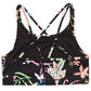 Ideology Big Girl's Printed Strappy Sports Bra Black Size X-Large