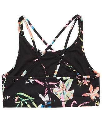 Ideology Big Girl's Printed Strappy Sports Bra Black Size X-Large