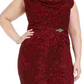 Alex Evenings Women's Red Sequined Sleeveless Boat Neck Maxi Formal Dress Red Size 20W