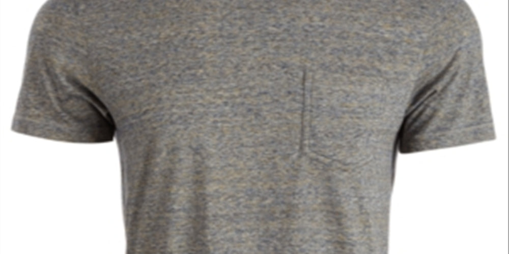 Sun + Stone Men's Blake Heathered Pocket T-Shirt Navy- Gray Size Medium