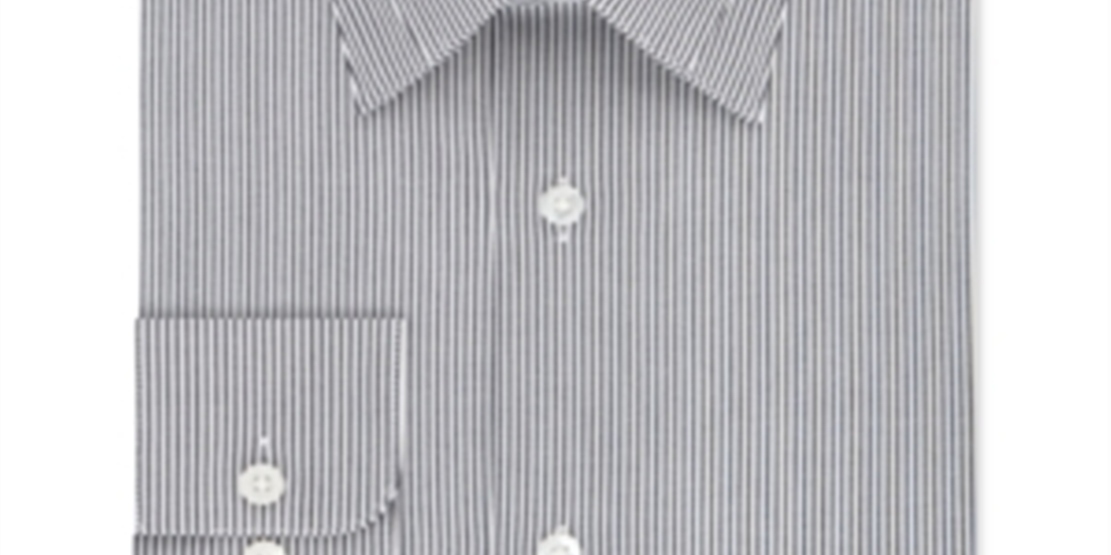 Calvin Klein Men's Steel Classic Fit Non Iron Performance Stretch Stripe Dress Shirt Blue Size 15.5X32-33