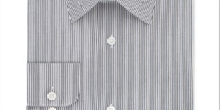 Calvin Klein Men's Steel Classic Fit Non Iron Performance Stretch Stripe Dress Shirt Blue Size 15.5X32-33