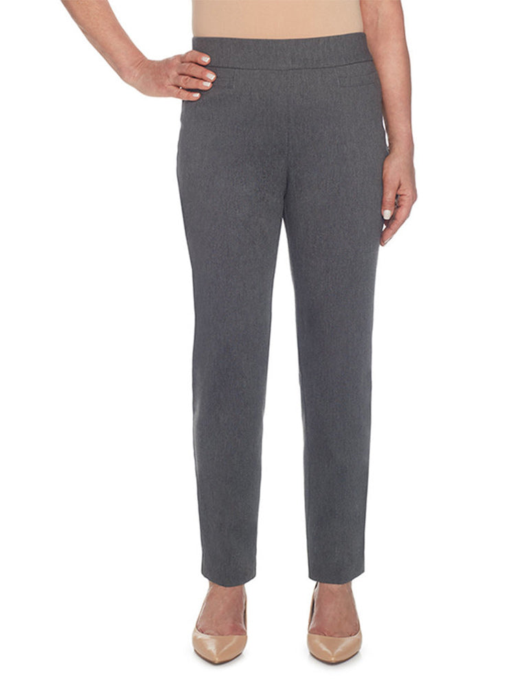 Alfred Dunner Women's Allure Casual Pants Short Gray Size 16
