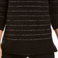 Style & Co Women's Metallic Striped Turtleneck Sweater Black Size Petite XL