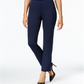 JM Collection Women's Ponte Pull on Straight-Leg Pants Blue Size -Petite S