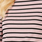 Charter Club Women's Striped Long Sleeve Turtle Neck Top Pink Size Petite Large