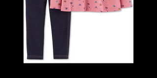 Carter's Toddler Girl's 2 Pc Butterfly Print Top & Denim Leggings Set Pink Size 4T
