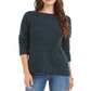 Style & Co Women's Crewneck Marled Sweater Green Size Large