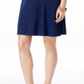 Style & Co Women's Short Sleeve a Line Dress Blue INK Size Petite M