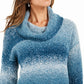 Style & Co Women'sTeal Long Sleeve Sweater Blue Size Petite Large