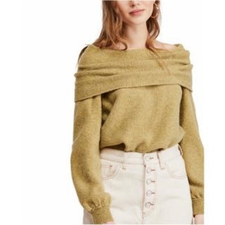 FREE PEOPLE Women's Echo Beach Pullover Green Size Large