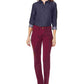 NYDJ Women's Marilyn Double-Snap Tummy Control Straight-Leg Jeans Dark Red Size 2