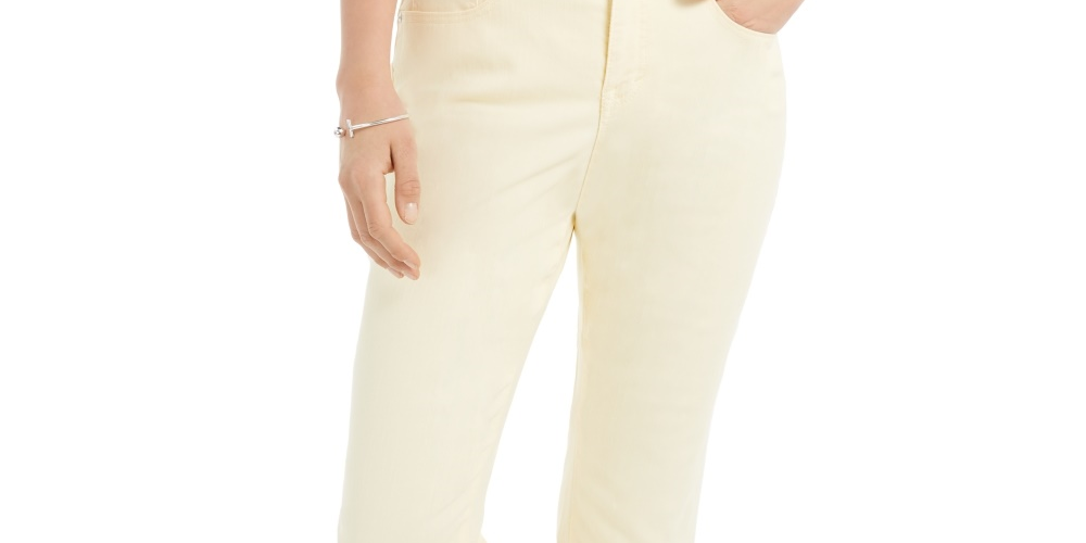 Style & Co Women's Curvy Capri Dark Yellow Size 4