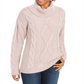 Charter Club Women's Cable Knit Sweater Pink Size Petite X-Large