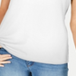 Karen Scott Women's Cotton Boat Neck Top White Size Petite L