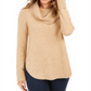 Style & Co Women's Cowlneck Sweater Camel Size Petite M