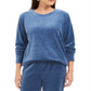Karen Scott Women's Velour Sweatshirt Blue Sky Size Petite S
